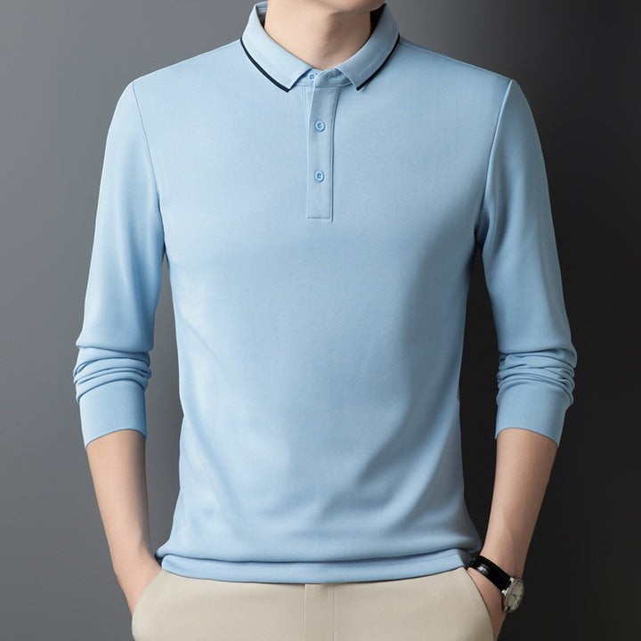 Damen Poloshirt mit langem Arm und Knopfdetails Echo Archiv