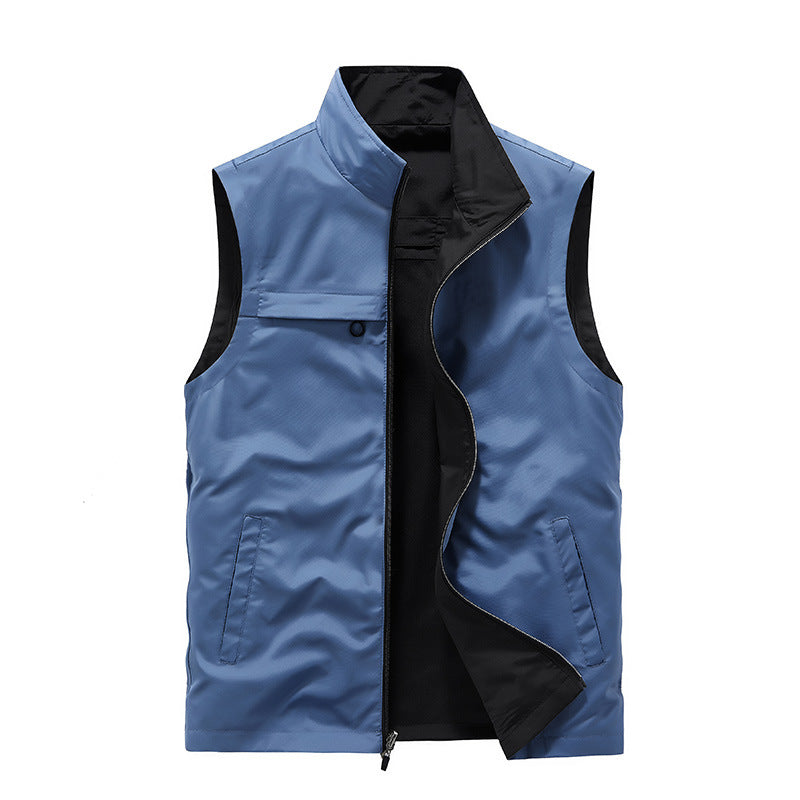 Herren Ärmellose Softshell‑Weste mit Zweiwege‑Reißverschluss und Multifunktions‑Taschen – Marzano