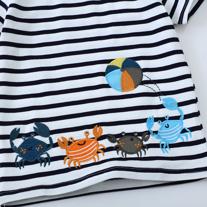 Jungen T-Shirt mit lebhaften Krabbenmotiven Echo Archiv