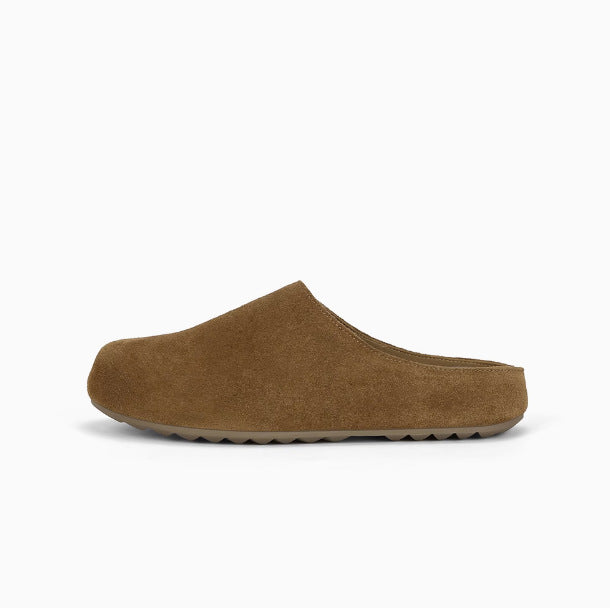 Damen Geschlossene Veloursleder-Pantolette mit gepolstertem Komfortfußbett Echo Archiv