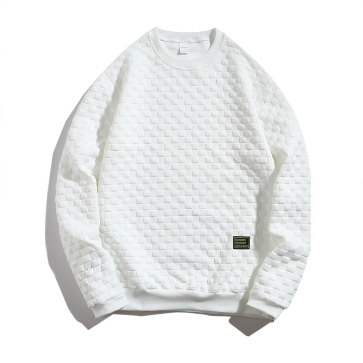 Herren Sweatshirt mit strukturiertem Design und modernem Rundhalsausschnitt Echoarchiv