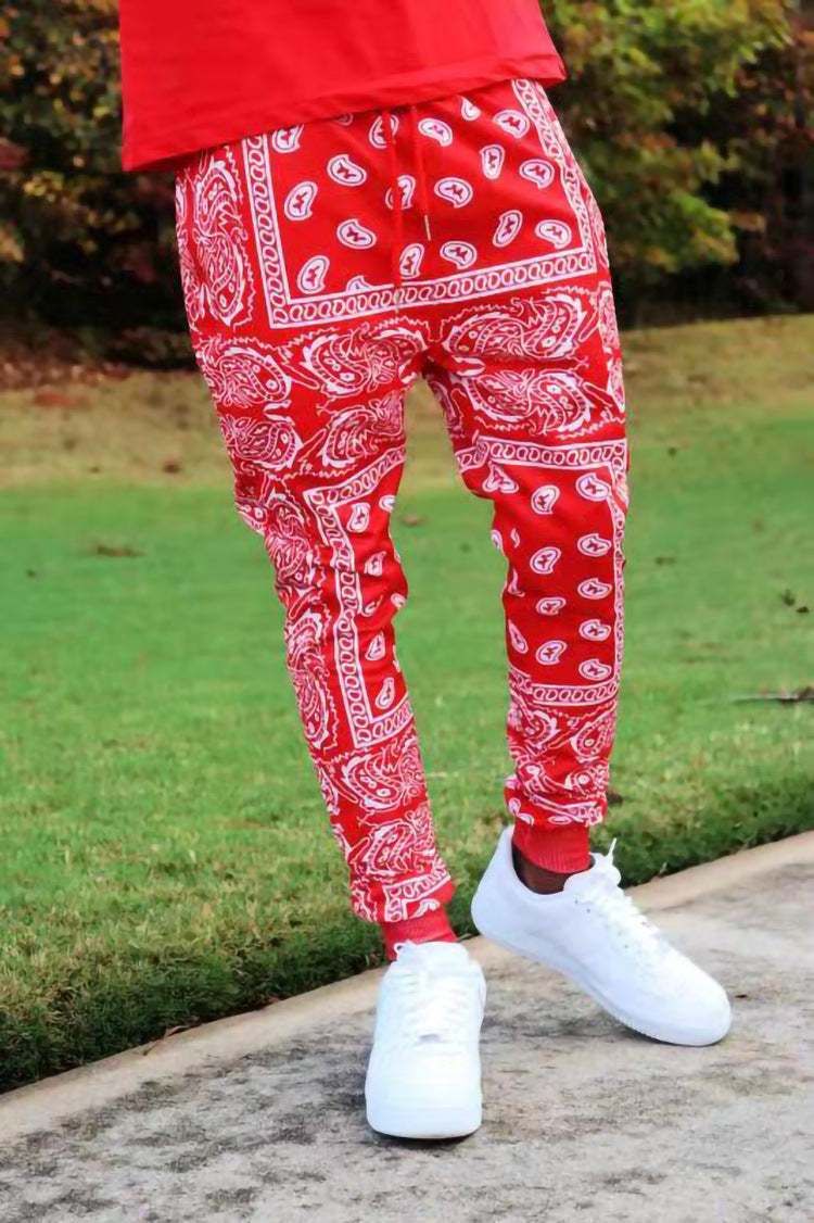Herren Cargo-Jogginghose im extravaganten Paisley-Muster Echoarchiv