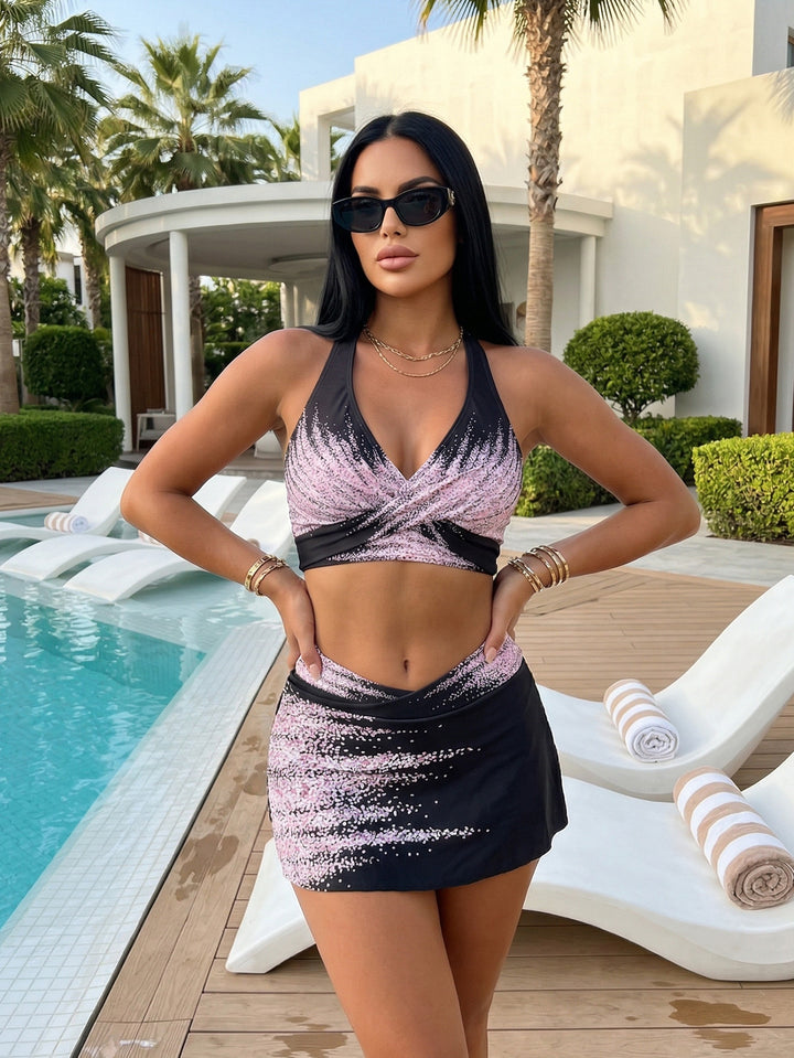 Damen Bikini-Set mit elegantem Wickelrock und aufregendem Oberteil Echo Archiv