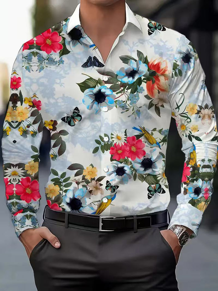 Herren Hemd mit floralen Mustern Echoarchiv
