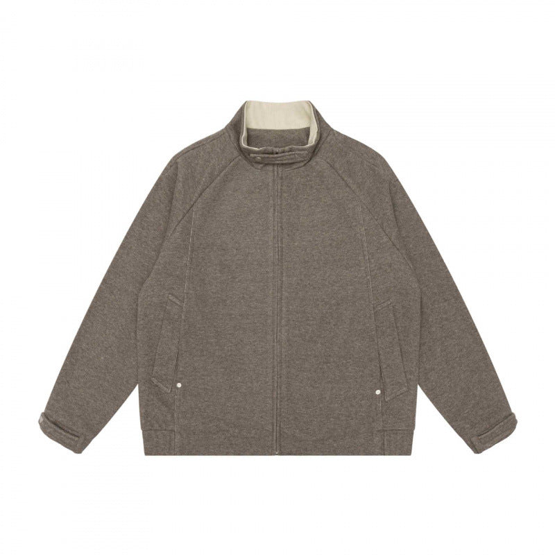 Herren Boxy-Zip-Blousonjacke mit Stehkragen, Raglanärmeln und verdecktem Reißverschluss Echo Archiv
