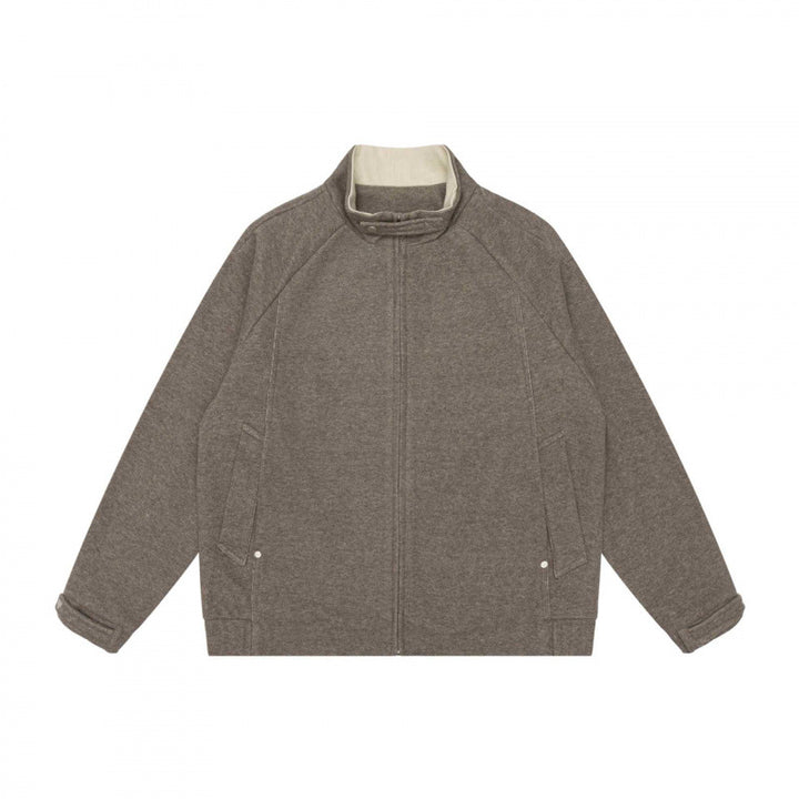 Herren Boxy-Zip-Blousonjacke mit Stehkragen, Raglanärmeln und verdecktem Reißverschluss Echo Archiv