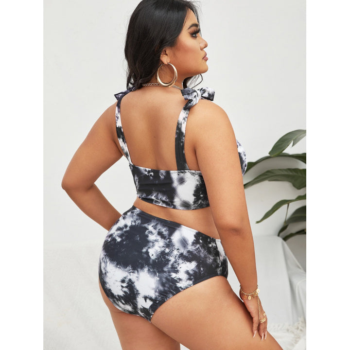 Damen Bikini-Set mit hohem Bund und trendy Crop-Oberteil Echo Archiv