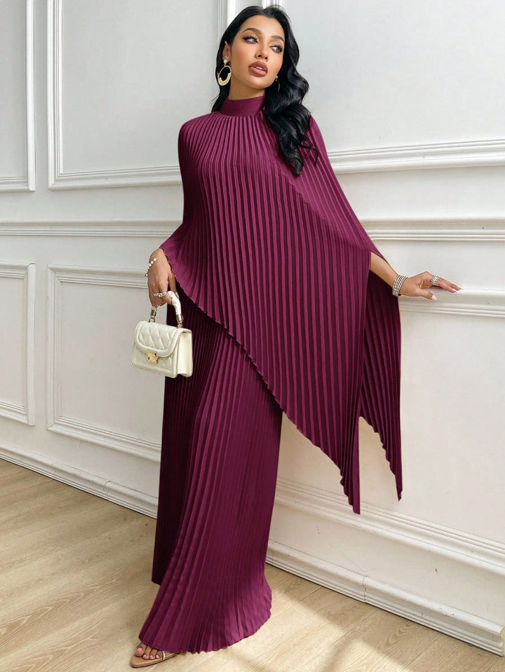 Damen Elegant gefaltete Cape-Bluse Set Echo Archiv