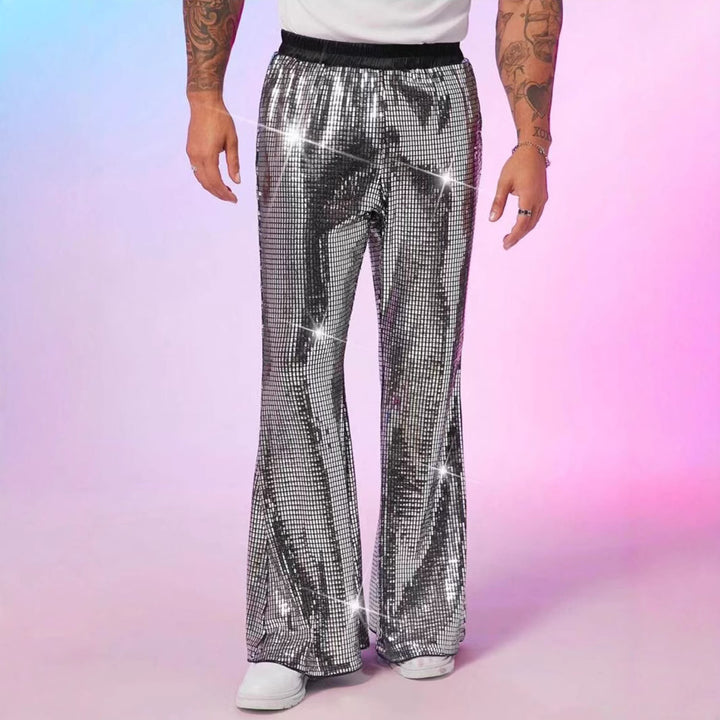 Herren glitzernde Paillettenhose im extravaganten Disco-Stil Echoarchiv
