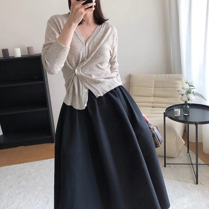 Damen Modische und elegante Faltenrock Echoarchiv