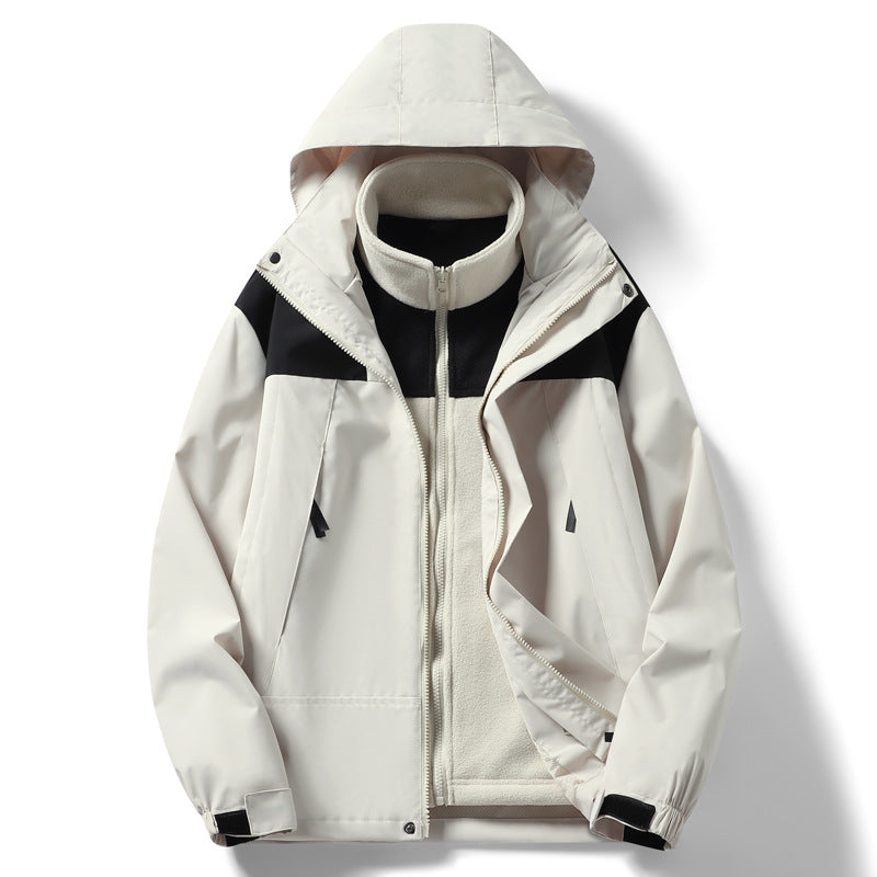 Herren wind- und wasserdichte Multifunktionsjacke mit Fleece-Innenfutter Echoarchiv