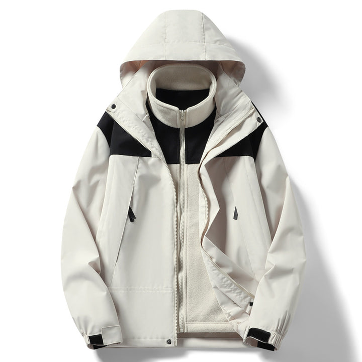 Herren wind- und wasserdichte Multifunktionsjacke mit Fleece-Innenfutter Echoarchiv