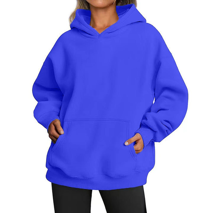Damen nan extralanger Oversize-Kapuzenpullover im Boxy-Schnitt mit Kängurutasche und geripptem Abschluss Echo Archiv