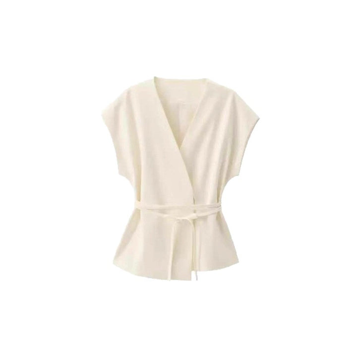 Damen elegantes Wickeloberteil und weite Palazzo-Hose Set Echo Archiv