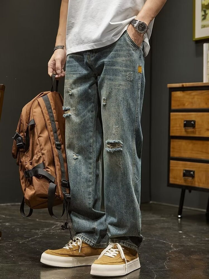 Herren Weitgeschnittene Destroyed Jeans Echo Archiv