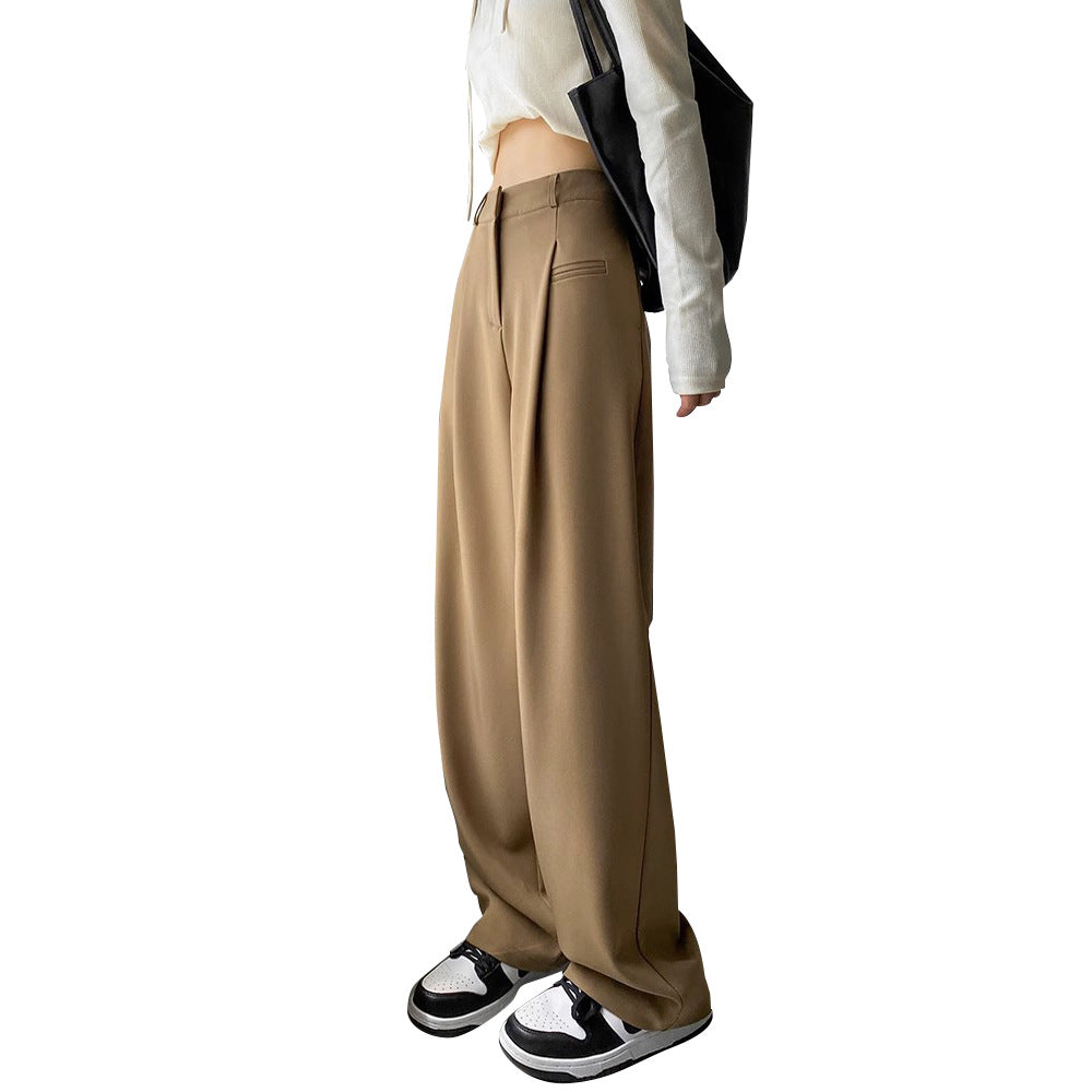 Damen Hochtaillierte Tailored-Hose mit weitem Bein, Bundfalten und Ziertasche Echo Archiv