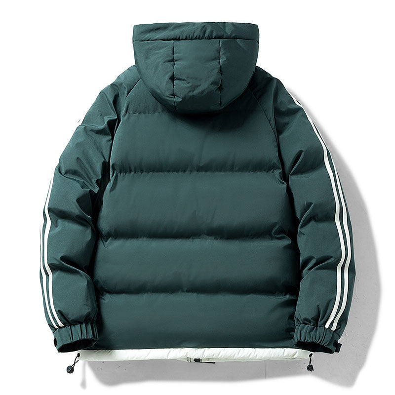 Herren nan gesteppte Kapuzen-Winterjacke mit Thermofutter, seitlichen Kontraststreifen und winddichter Außenhülle Echo Archiv