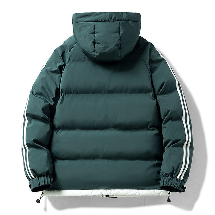 Herren nan gesteppte Kapuzen-Winterjacke mit Thermofutter, seitlichen Kontraststreifen und winddichter Außenhülle Echo Archiv