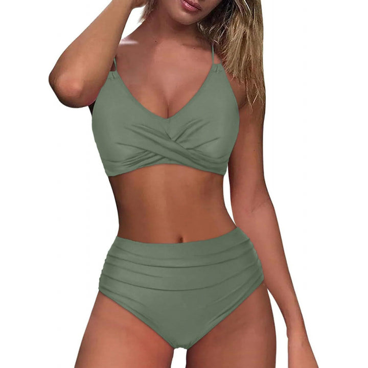 Damen High-Waist Bikini mit elegantem Wickeldesign und verstellbaren Trägern Echo Archiv
