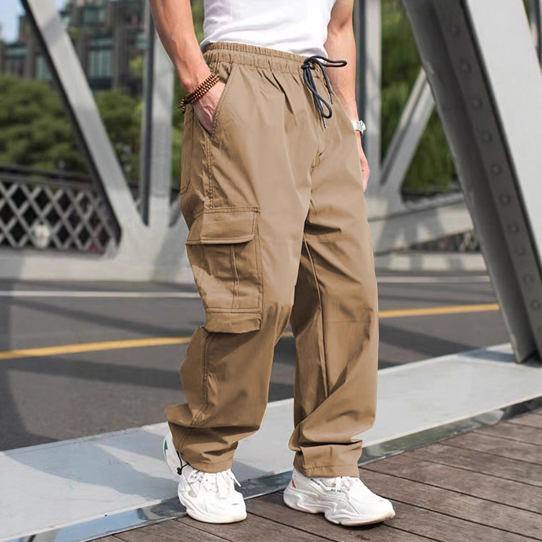 Herren moderne Cargohose mit elastischem Bund und multifunktionalen Taschen Echoarchiv