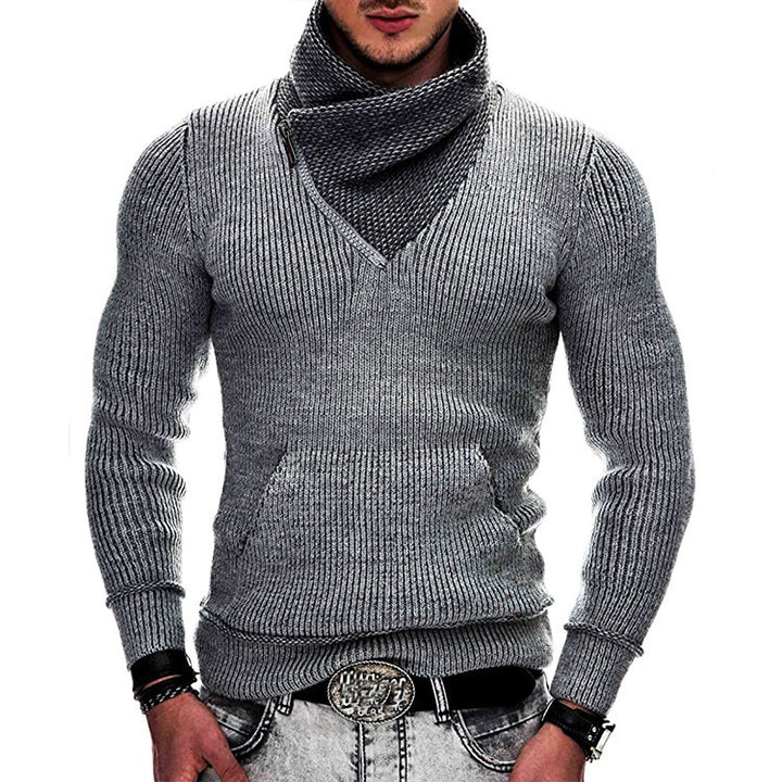 Herren Strickpullover mit hohem Kragen Echoarchiv