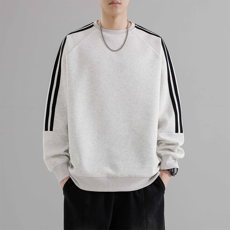 Herren sportliches Sweatshirt mit Raglanärmeln und stylischen Streifen Echoarchiv