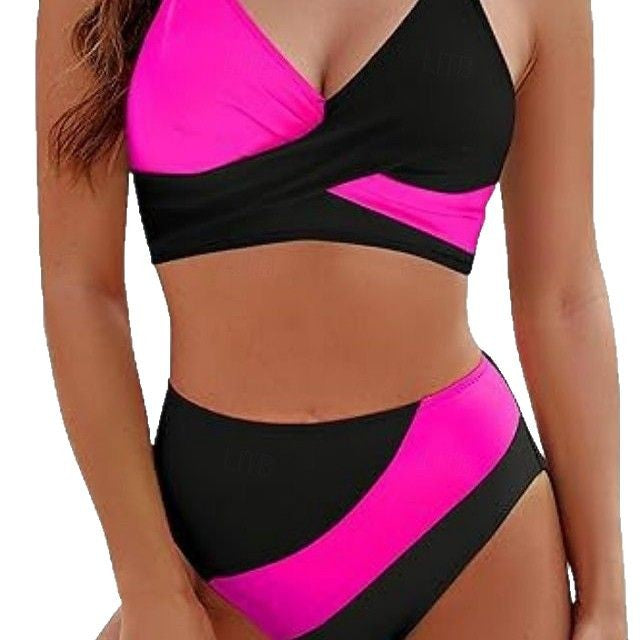 Damen Hoch geschnittener Bikini mit Wickeldesign Echo Archiv