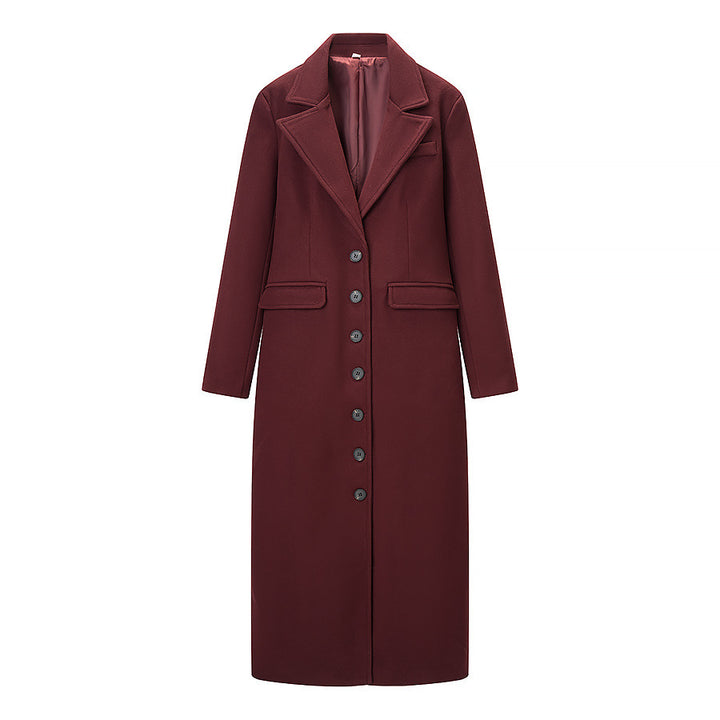 Damen Longline-Mantel mit taillierter Silhouette, strukturiertem Revers und Gehschlitz Echo Archiv