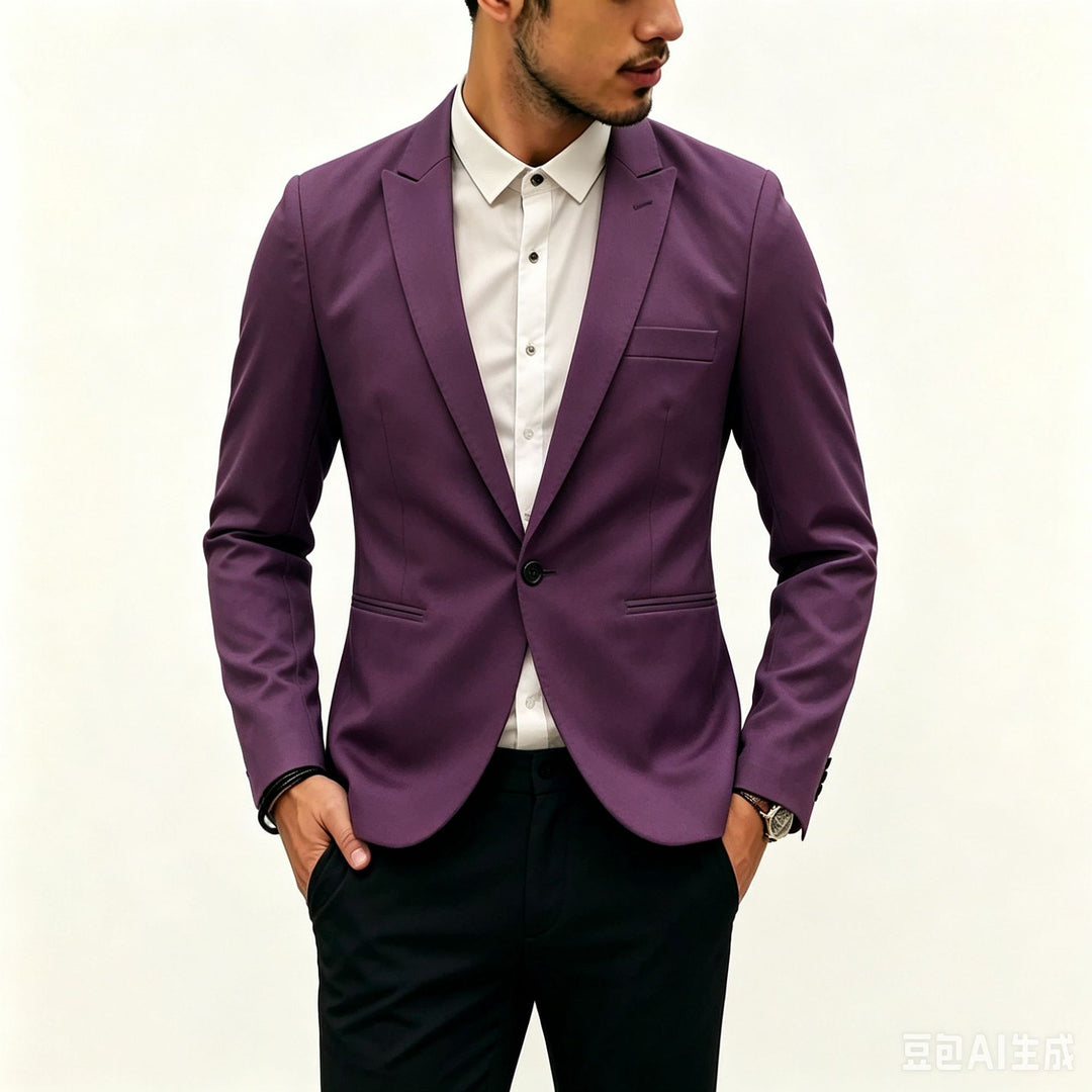 Herren Zweiteiliges Slim‑Fit Anzugset mit schmalem Revers und Stretchgewebe Echo Archiv