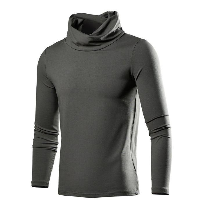 Herren Figurbetontes Longsleeve mit drapiertem Schlauchkragen und elastischem Baumwollmix Echo Archiv