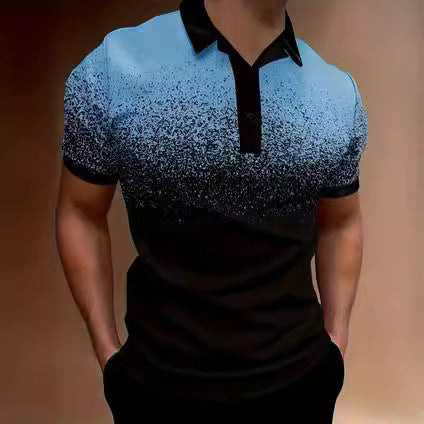 Herren-Gradient-Druck-Performance-Polohemd Echoarchiv