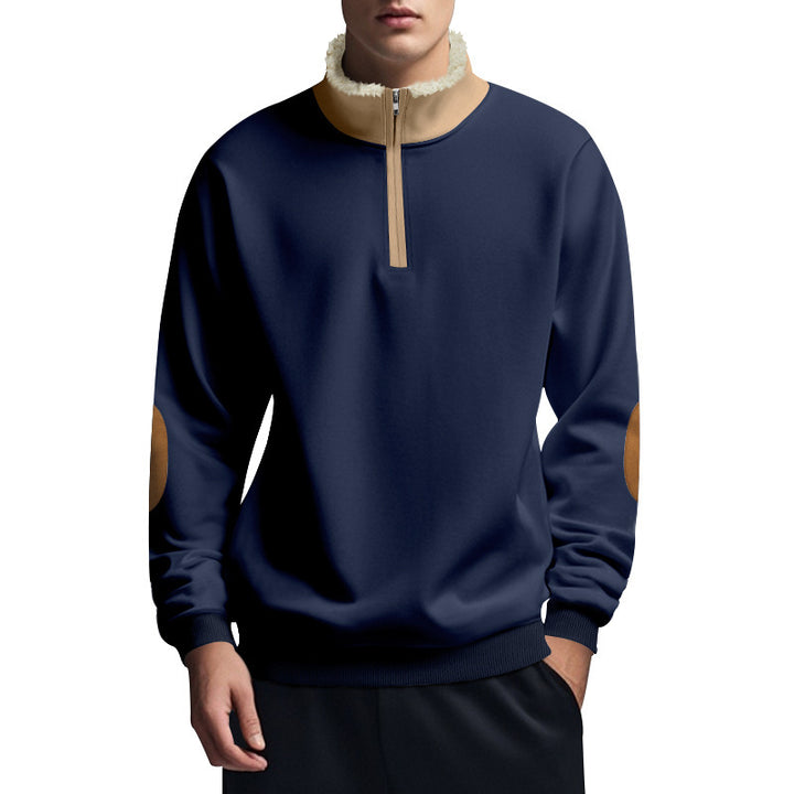Herren Fleece-Pullover mit hohem Kragen und Reißverschluss Echoarchiv