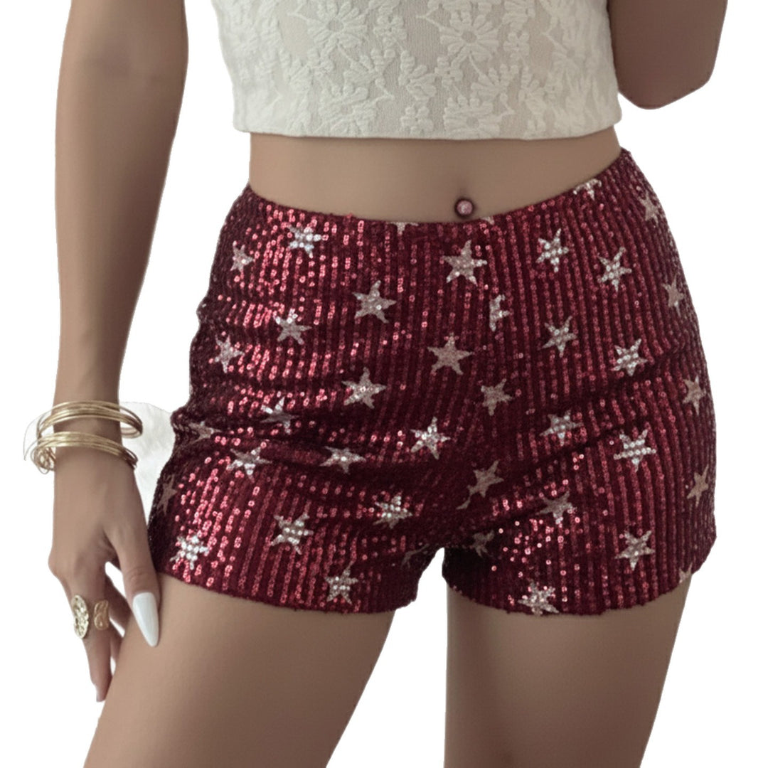Damen Minirock mit glitzerndem Polka-Dot-Muster und elastischem Bund Echo Archiv