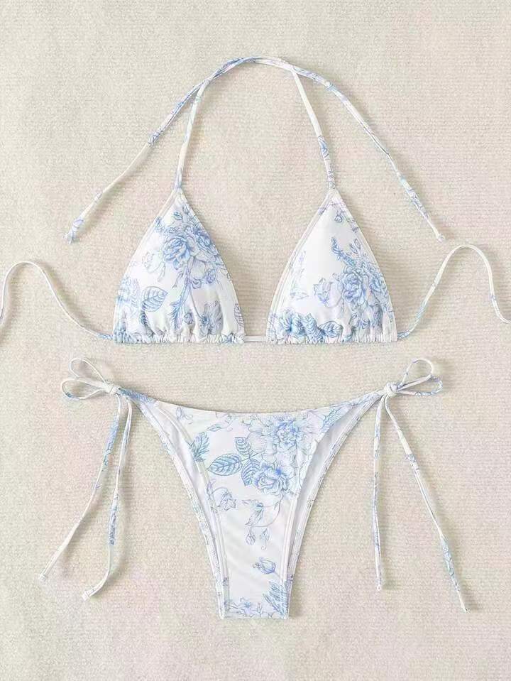 Damen Elegantes Triangel-Bikini-Set mit herausnehmbaren Polstern Echo Archiv