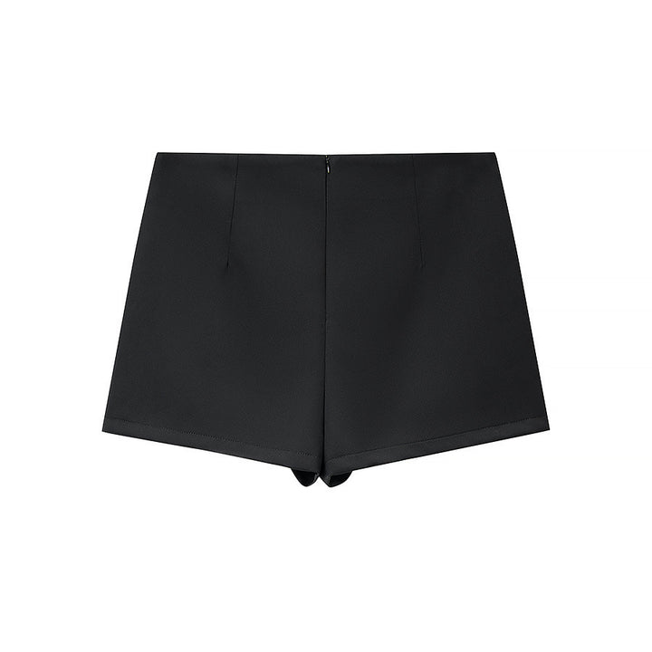Damen Taillierte Blazerjacke mit Stehkragen und passendem Shorts-Rock Set Echo Archiv