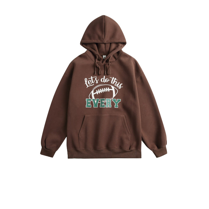 Unisex Kapuzenpullover mit College‑Print, Kängurutasche und relaxed Fit Echoarchiv