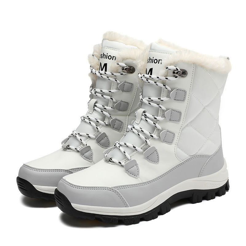 Damen Thermo-Schneestiefel mit gesteppter Isolierung, Teddyfutter und griffiger Profilsohle Echo Archiv