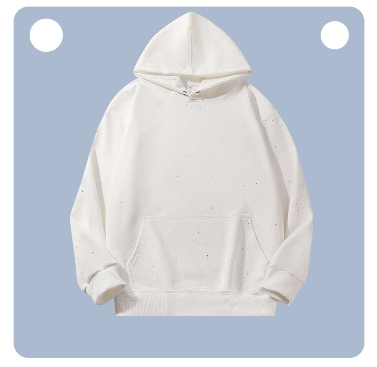 Unisex Oversize-Kapuzenpullover aus French-Terry mit Kängurutasche & dezenter Sprenkeloptik Echoarchiv