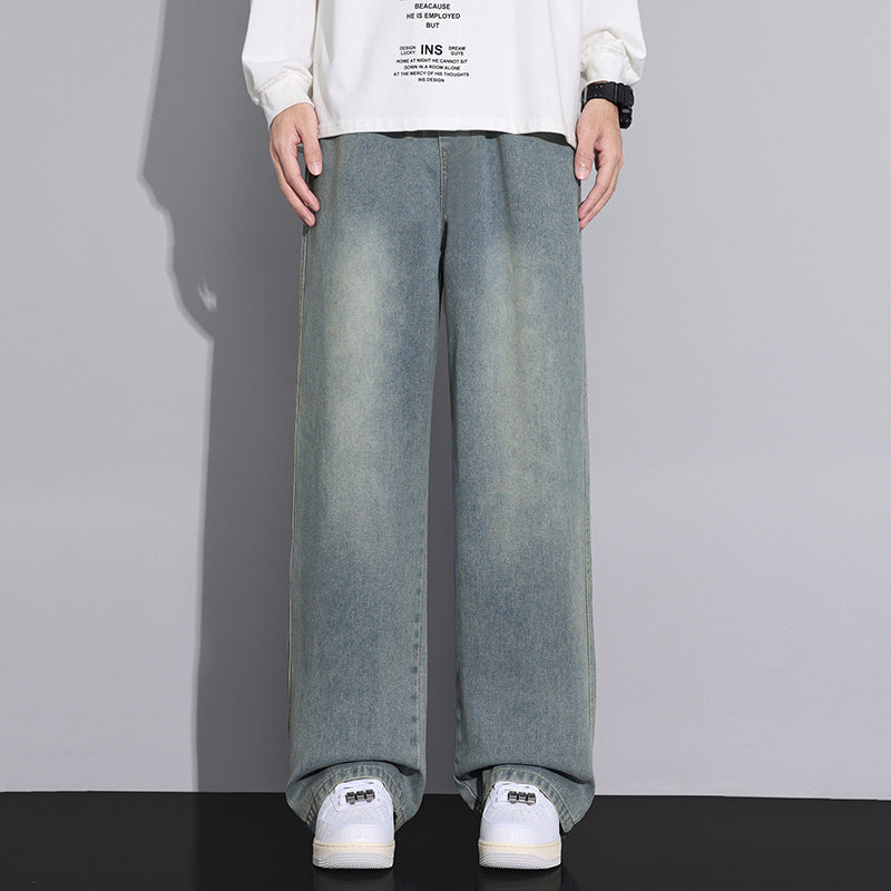 Herren weite Denim-Jeans im modernen Used-Look Echoarchiv