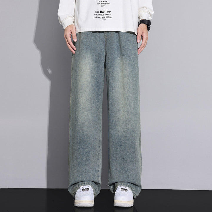 Herren weite Denim-Jeans im modernen Used-Look Echoarchiv
