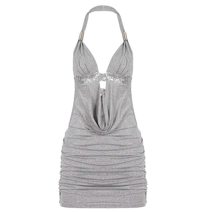 Damen Glamouröses Oberteil mit funkelnden Pailletten und Raffungen Echo Archiv