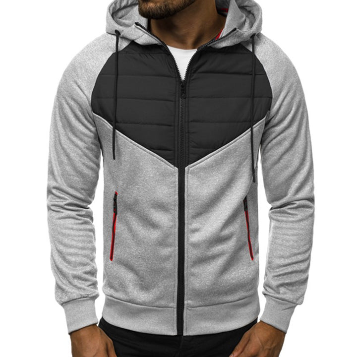Herren Sportliche Kapuzenjacke mit modernen Design-Elementen und funktionalen Reißverschlusstaschen Echoarchiv