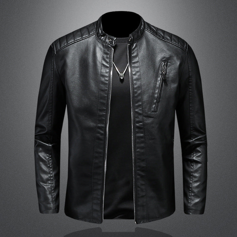 Herren modische Lederjacke mit Reißverschluss Echo Archiv