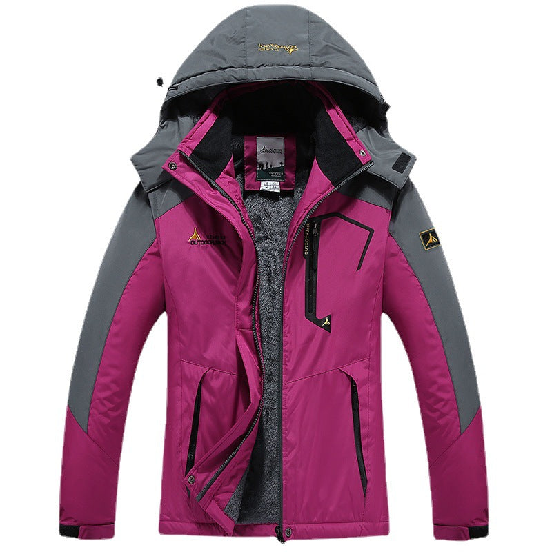 Herren technische Outdoor-Thermojacke mit abnehmbarer Kapuze, winddichter Außenschale und wärmender Fleece-Innenlage Echoarchiv