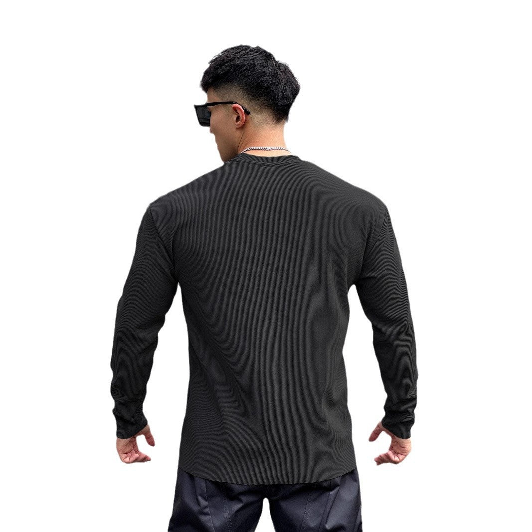 Herren Langarmshirt aus hochwertigem Rippmaterial mit lässigem Schnitt Echoarchiv