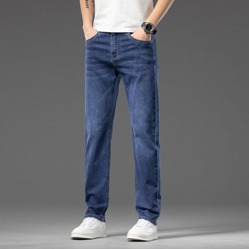 Herren lässige Denim-Jeans mit bequemem Schnitt und tiefen Taschen Echoarchiv