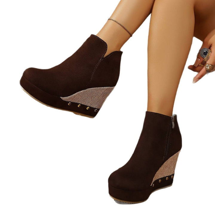 Damen Wedge-Stiefelette mit Eleganter Struktur Echo Archiv