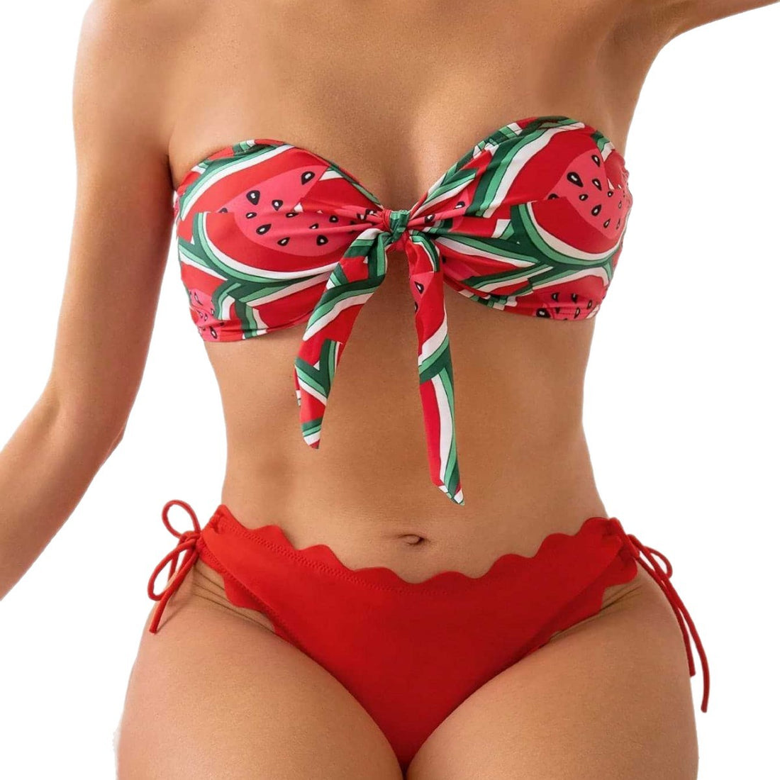 Damen Bandeau-Bikini mit verspieltem Knotendesign – Maréssa