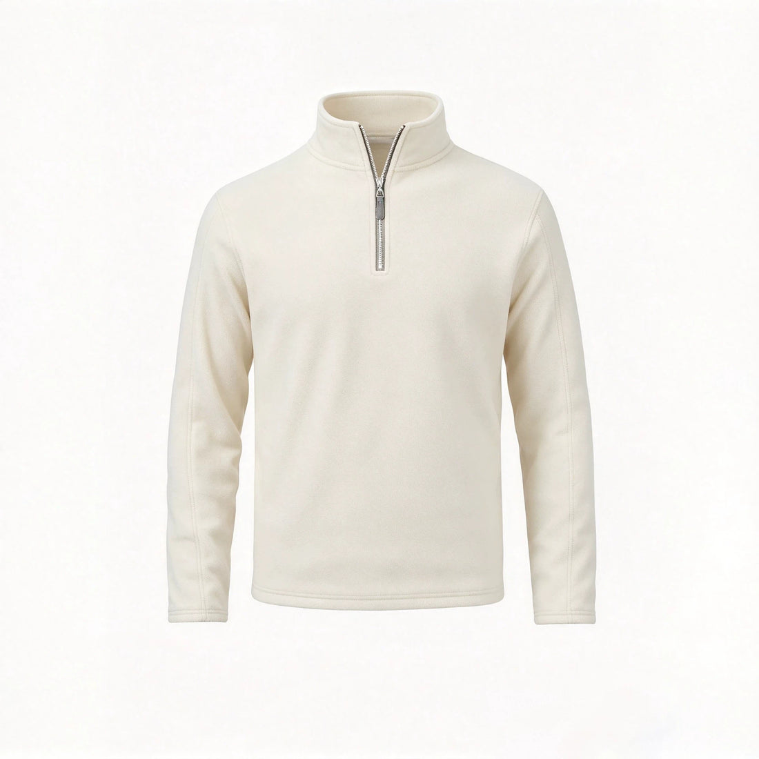 Herren Fleecepullover mit halbem Reißverschluss und Stehkragen – Cavarno
