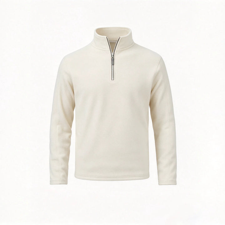 Herren Fleecepullover mit halbem Reißverschluss und Stehkragen Echoarchiv